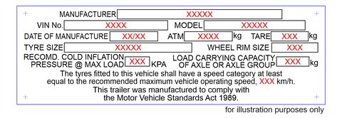 new trailer compliance plate