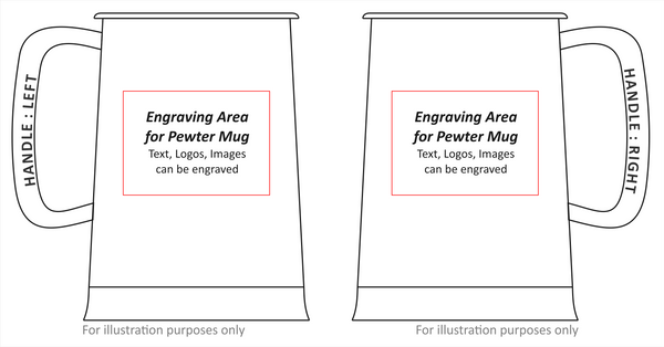 Pewter tankard engraving area