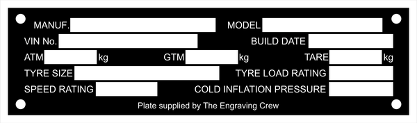 ADR blank plate