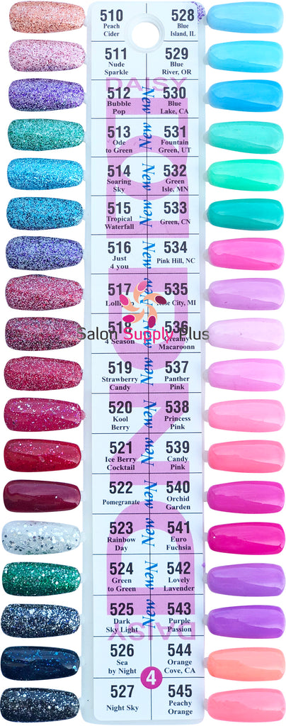 Gel Nail Polish Colour Chart