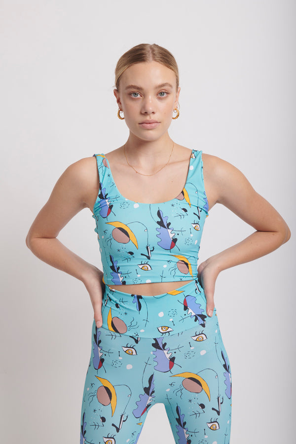 Blue Karoo- Active crop top