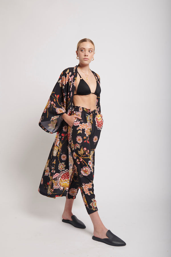 Vintage Floral Noir - Olivia Pants