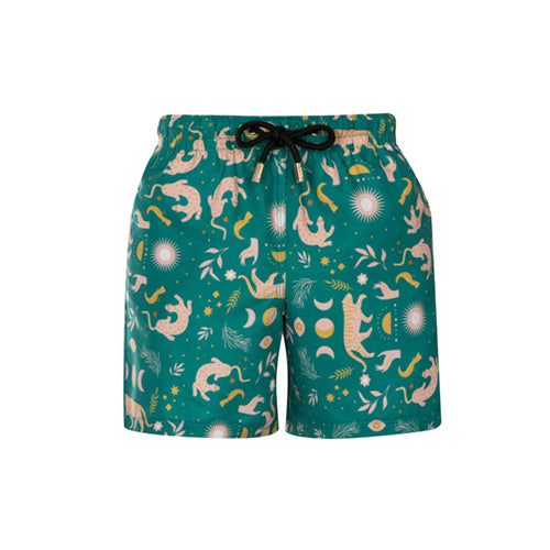 Emerald Sun Tiger - Kids Swim Trunks