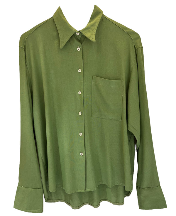 Olive Green - Boyfriend Shirt