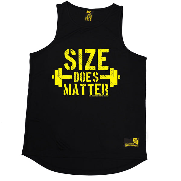 SWPS Size Does Matter Sex Weights And Protein Shakes Gym Men's Training Vest
