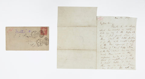 Manuscript letter from William Powell Frith