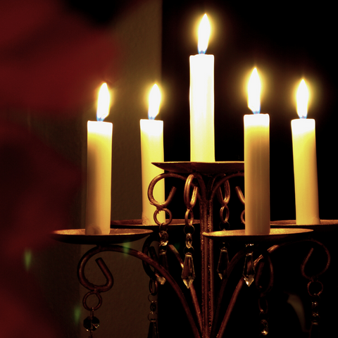 Photograph of gothic candelabra