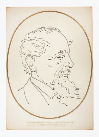 Object in focus: Drawing of Dickens by Mr Maskelyne's Automaton ZOE