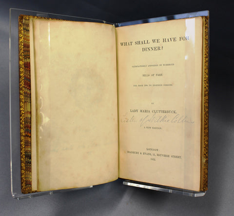 What Shall We Have For Dinner? Catherine Dickens's cookbook is on disp ...