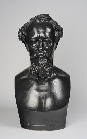 Plaster copy of a bust of Charles Dickens by Thomas Woolner, 1875