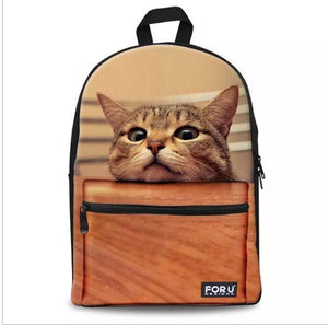 backpack with cat design