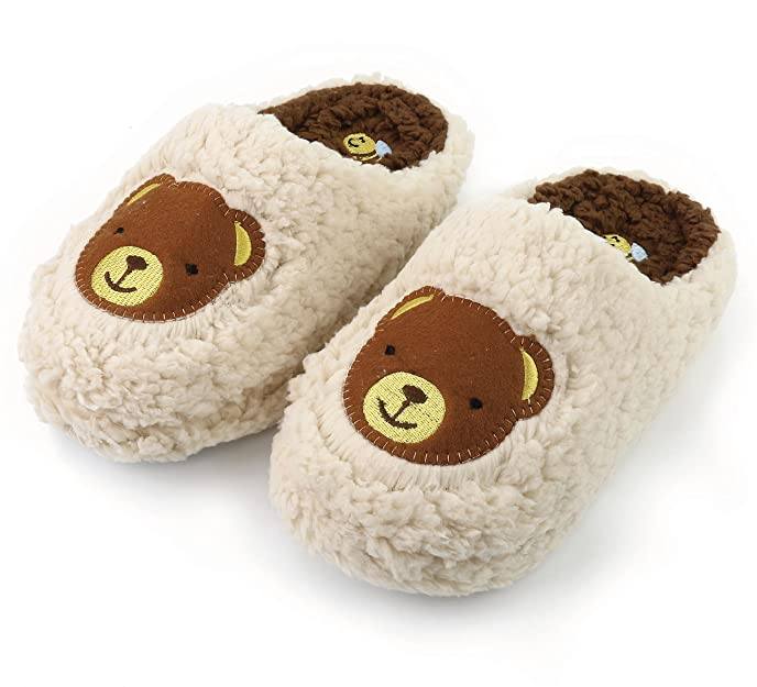 fuzzy bear slippers