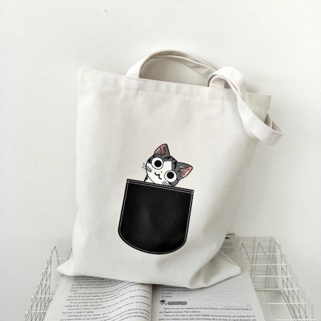 cat canvas bag