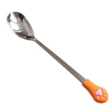 Cute Cat Paw Shaped Stainless Steel Spoon Cat Design Accessories Pet Clever 17.5 cm, orange 