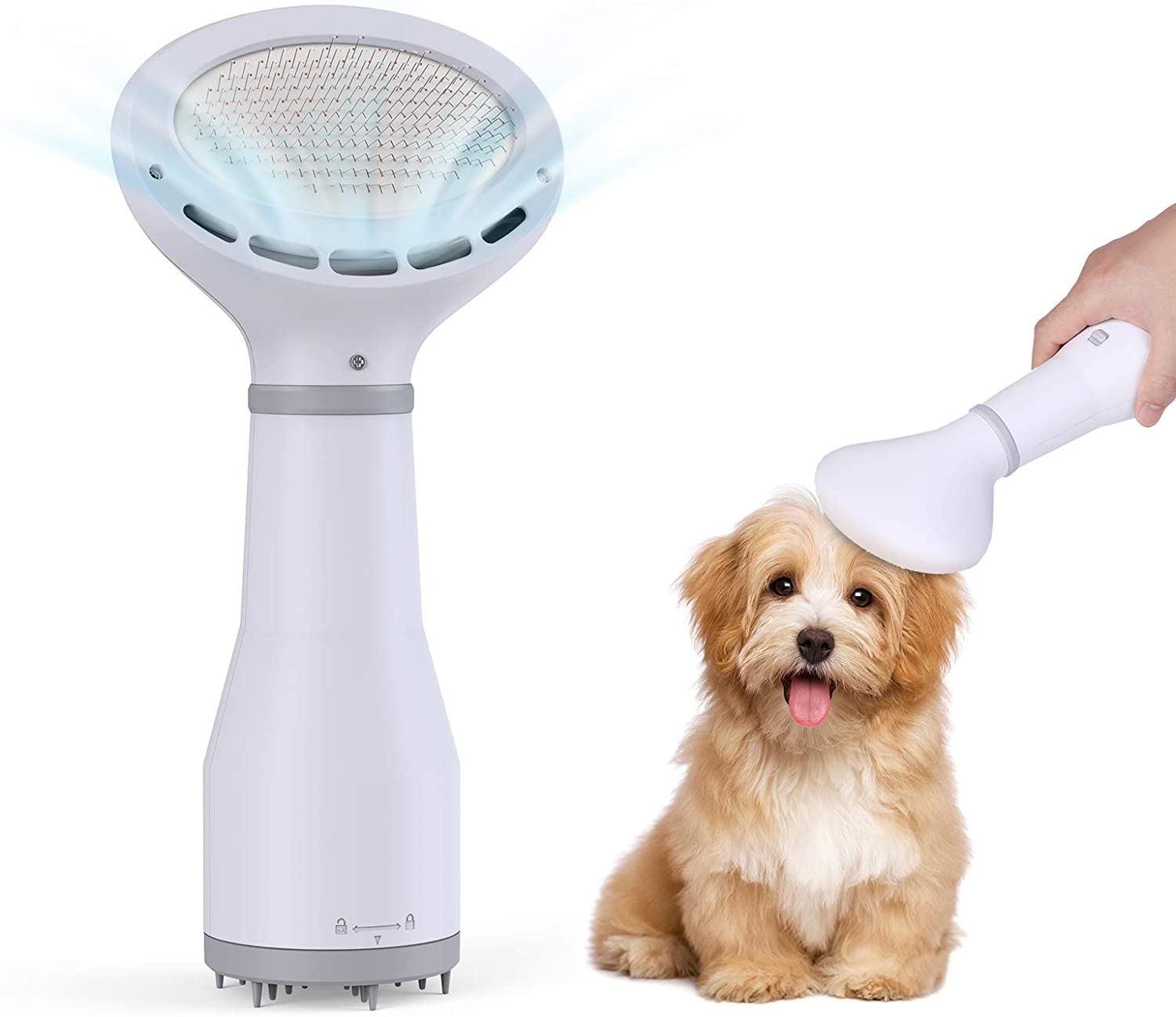 Dog Hair Dryer Brush Dog Blow Dryer with Slicker Brush Pet Clever