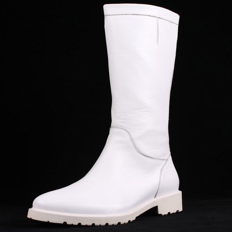 white horse riding boots