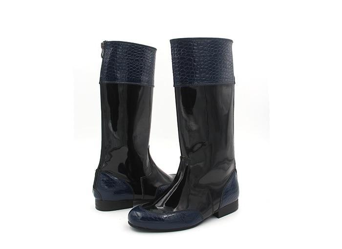 back zipper riding boots