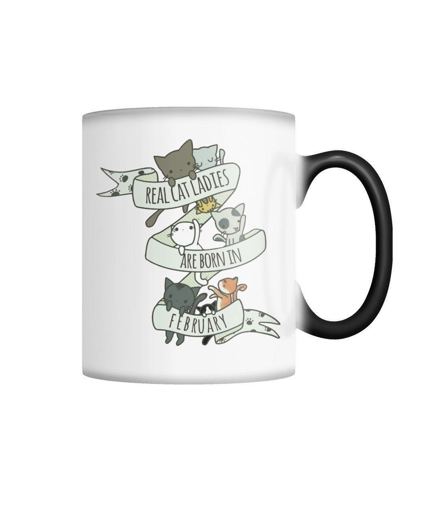 Limited Edition "Real Cat Ladies (February)" Color Changing Mug Non Apparel ViralStyle White M 