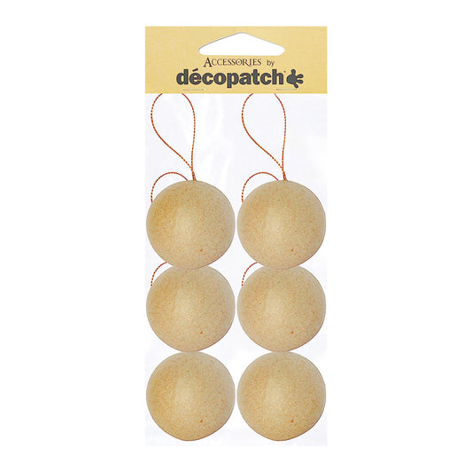 Decopatch Baubles with String Pack of 6 - Default Title (DECBALL)