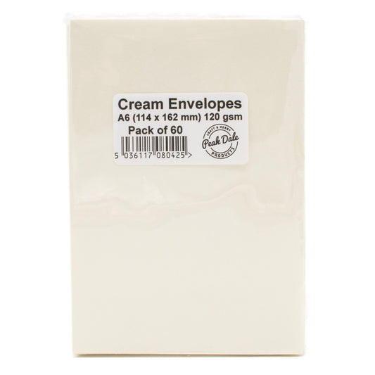 Envelopes A6 CREAM Pack 60 - Default Title (ENVA6CR60)