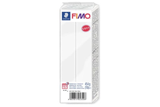 Fimo 8021-0 Soft 454g LARGE BLOCK White - Default (FIMOSLX0)