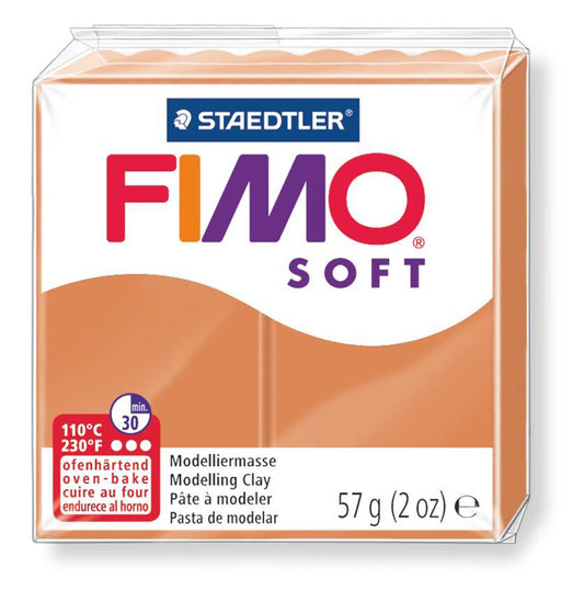 Fimo 8020-76 Soft Cognac Standard block Default