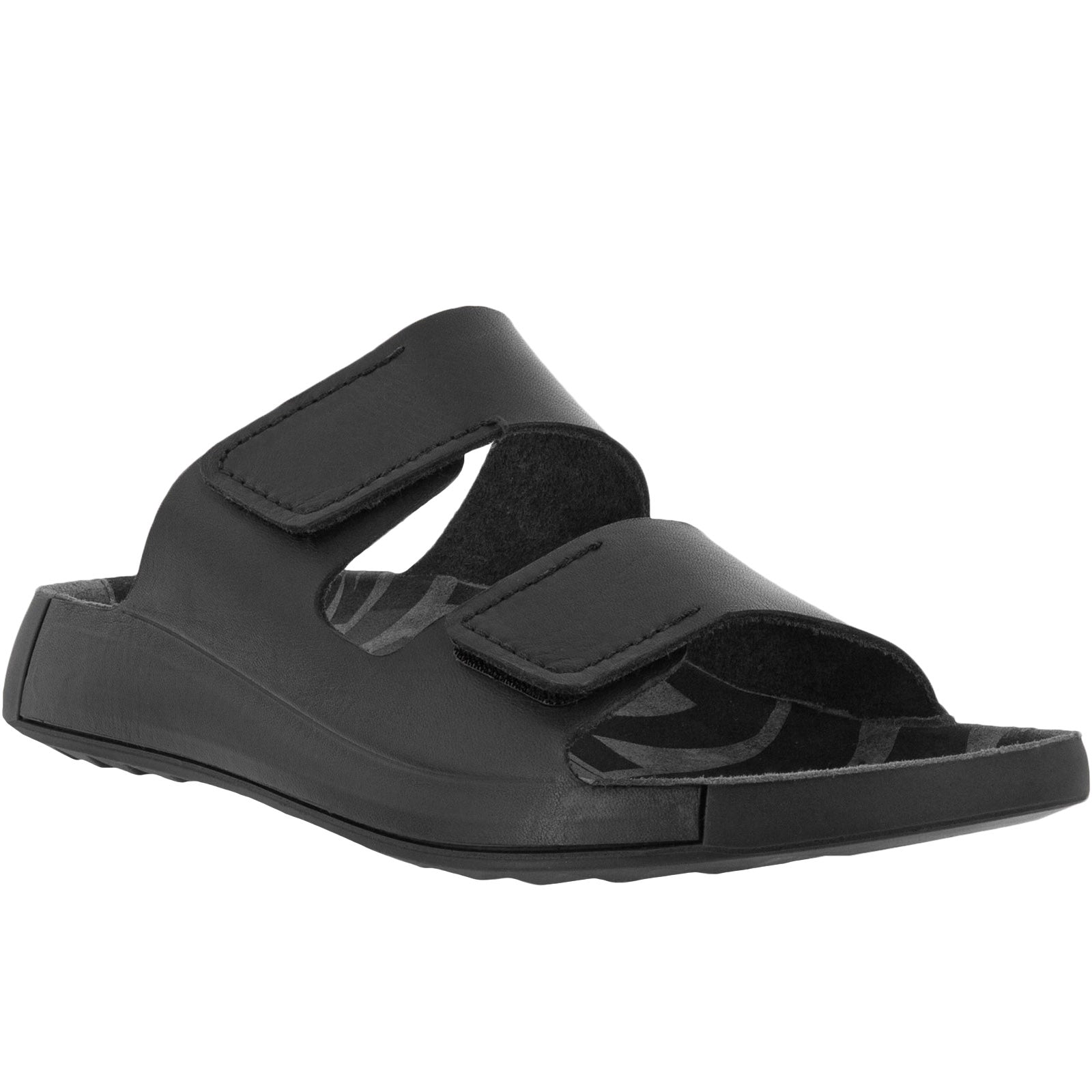 ECCO Mens 2ND Cozmo Soft Leather Sandals - Black