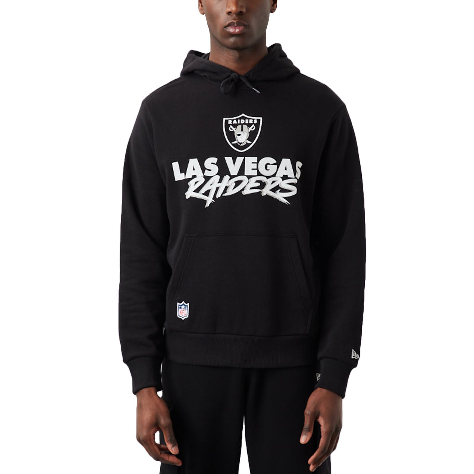 New Era Mens Las Vegas Raiders NFL Script Team Hoodie - Black - Black