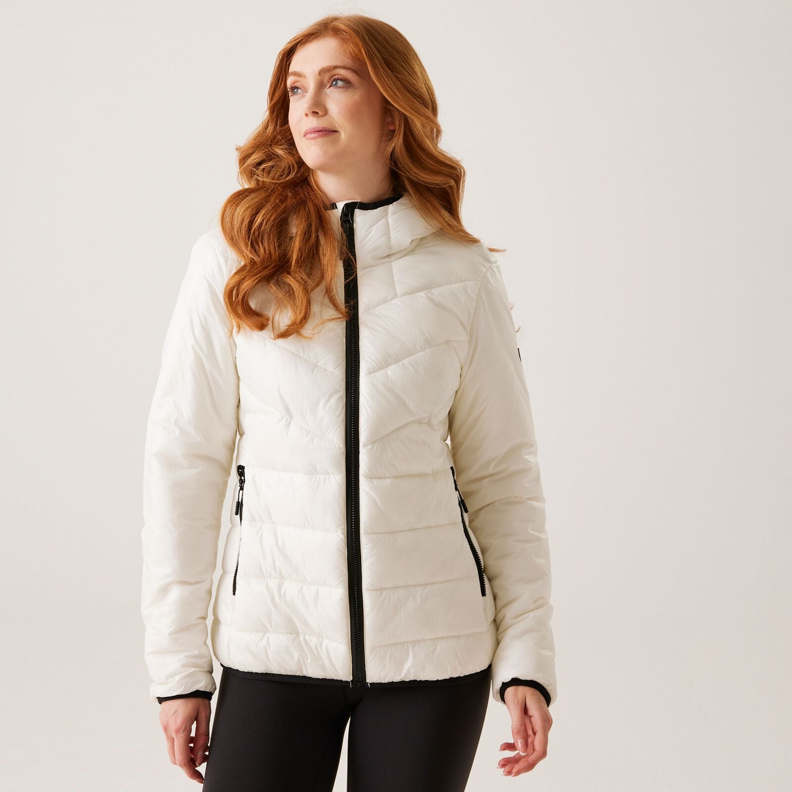 Regatta Womens Heatherly Hooded Padded Jacket - Blanc De Blanc