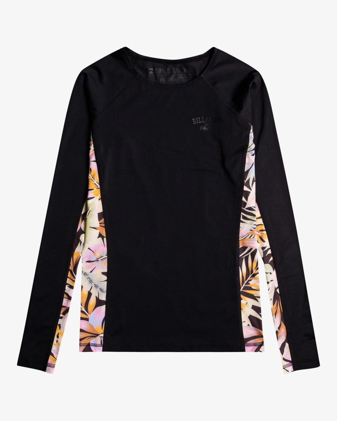 Billabong Womens Surf Capsule Long Sleeve UPF50 Rash Vest - Black Pebble