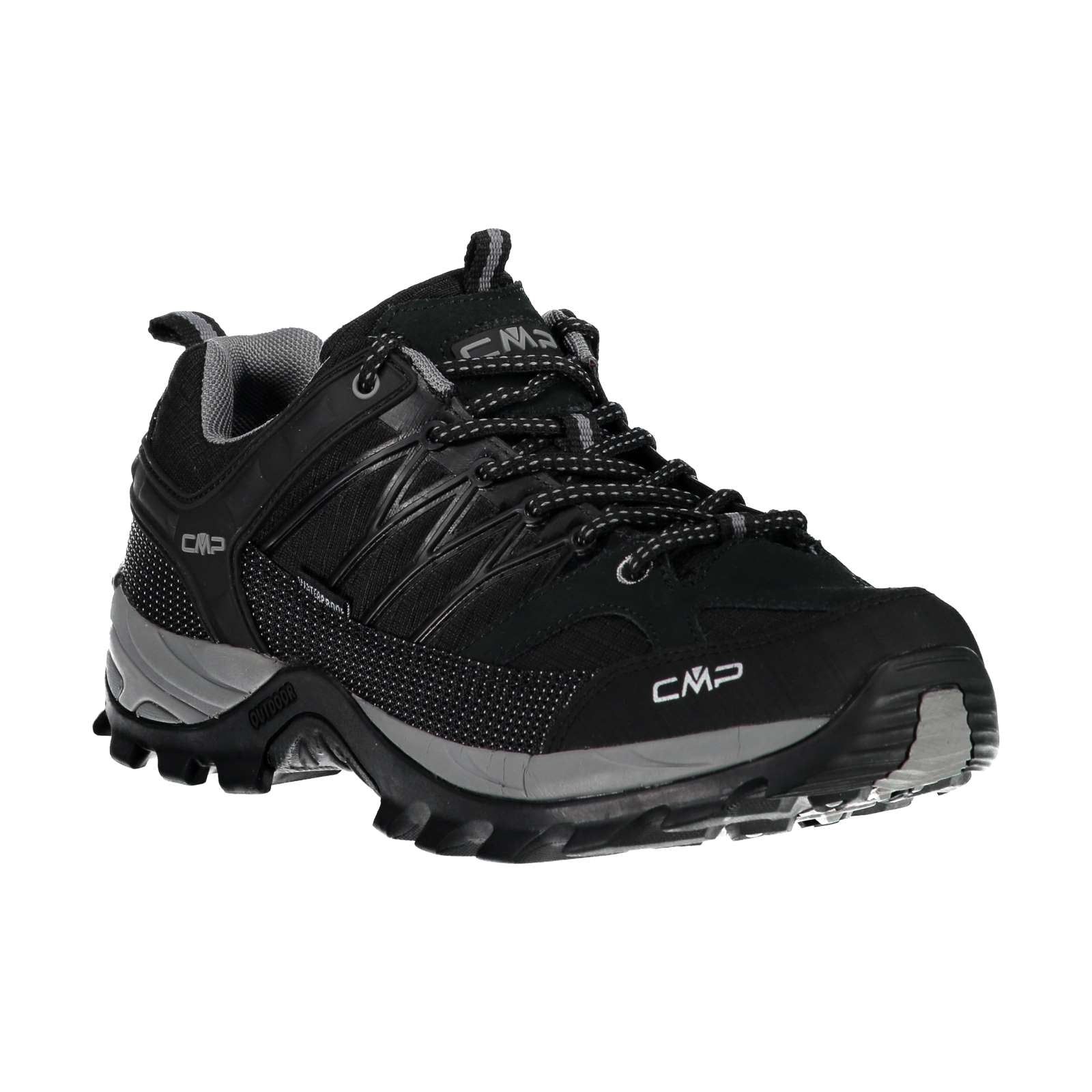 CMP Mens Rigel Low Waterproof Walking Shoes - Nero/Grey