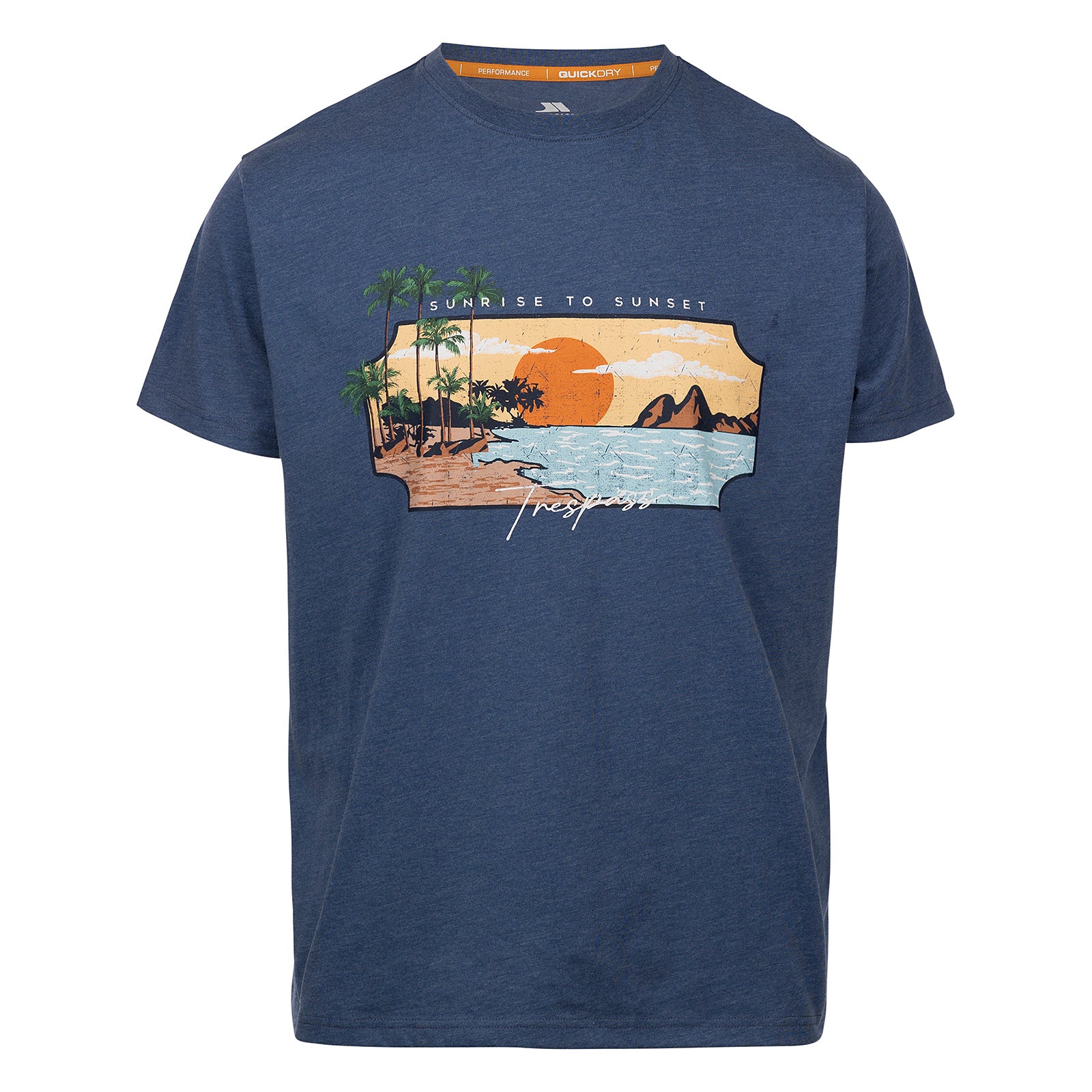 Trespass Mens Pendla Graphic Short Sleeve T-Shirt - Indigo Tone Marl