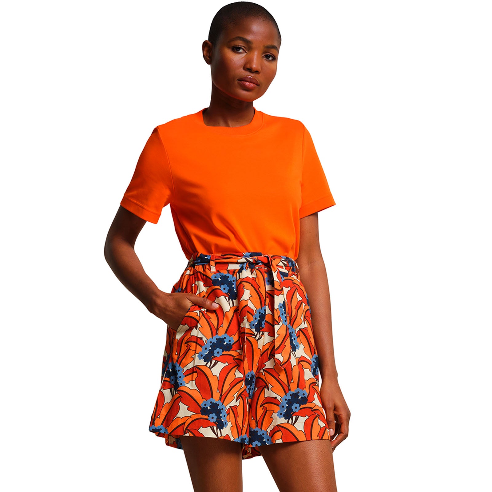 Regatta Womens Orla Kiely II Shorts - Orange Tropical