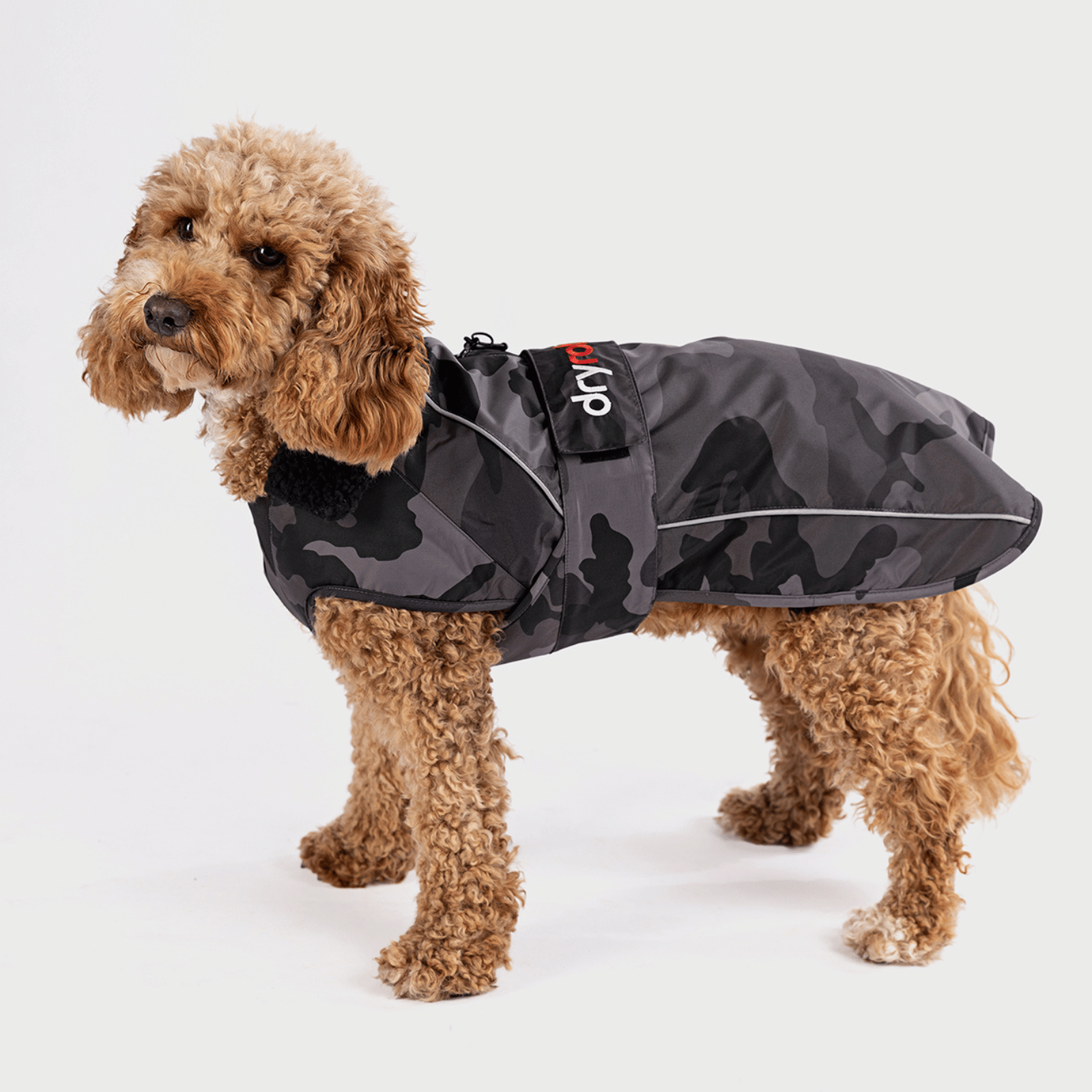 dryrobe Dog Robe Coat - Black Camouflage Black