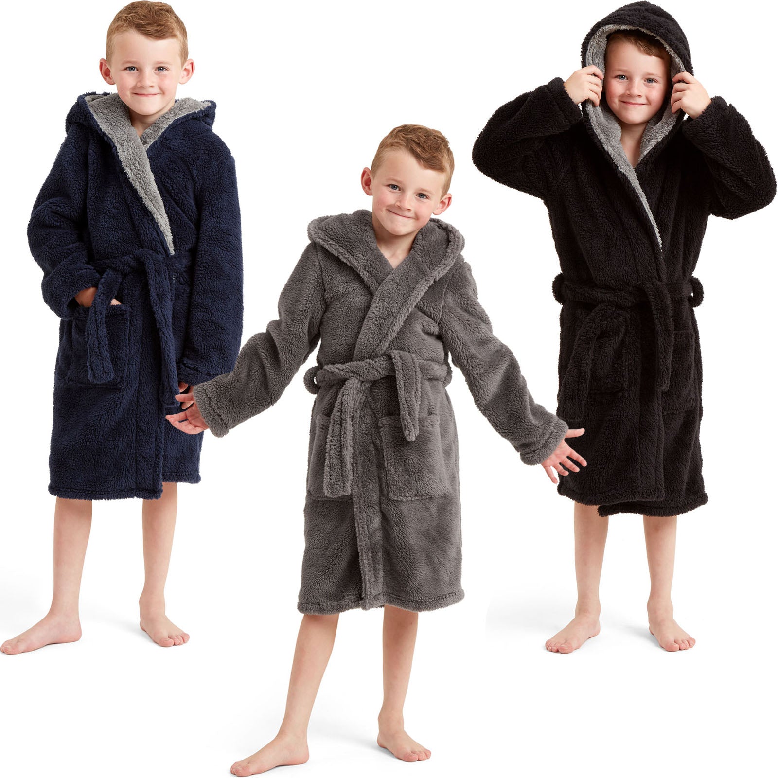 Kids Fleece Hooded Robe | Lands' End