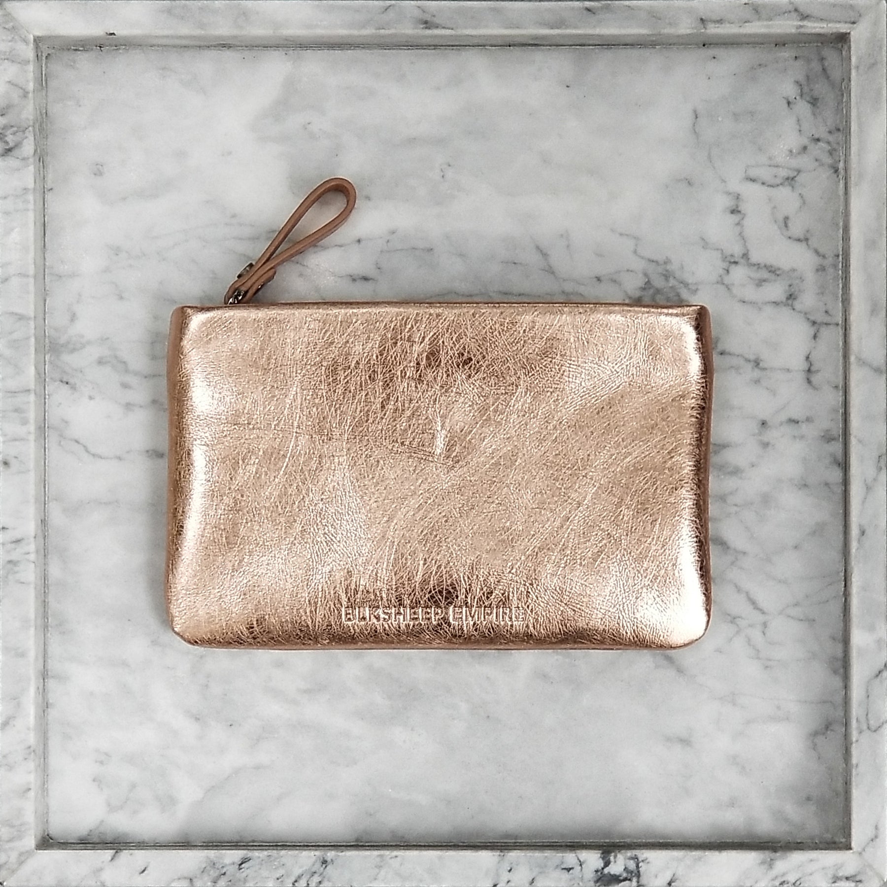 rose gold pouch