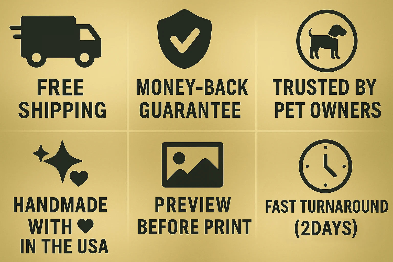 Free Shipping, Money-Back Guarantee, Trusted by Pet Owners