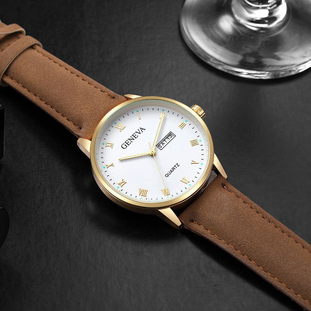 mens classic leather watch