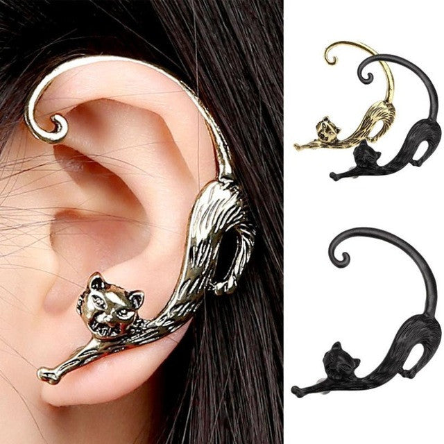 Cat Bite Ear Cuff Wrap Clip Earring 