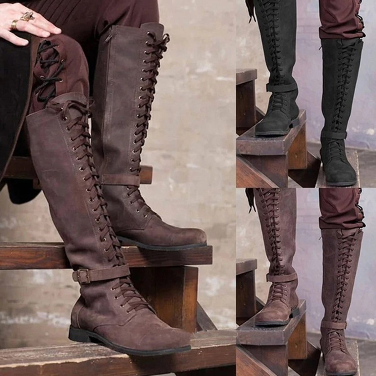 medieval leather boots