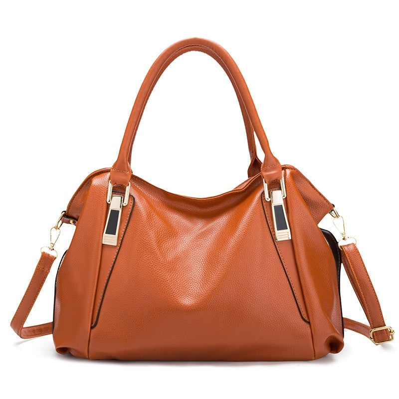 Classic Elegant Leather Crossbody Handbag - Pluto99