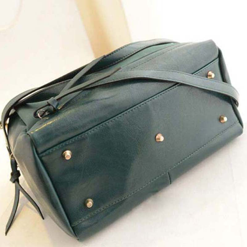 Vintage Leather Baguette Shape Handbag - Pluto99