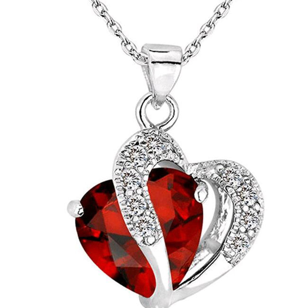 red diamond heart pendant