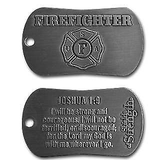 firefighter dog tag necklace