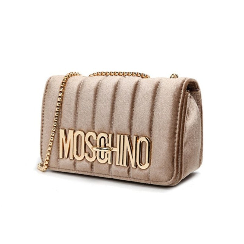 moschino velvet shoulder bag