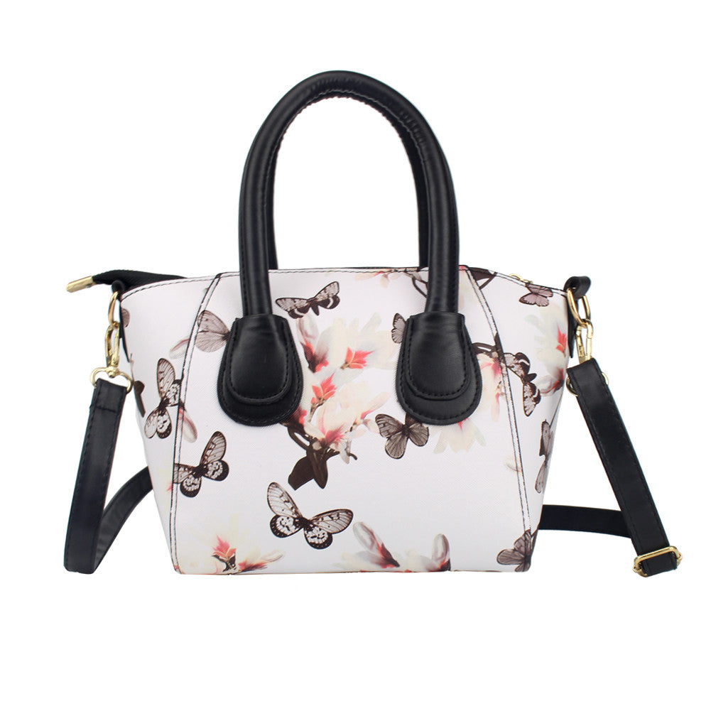floral leather purse