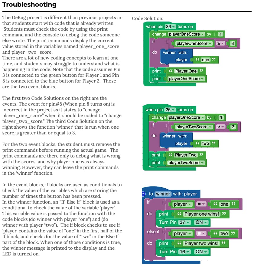 PiperCode: Debug