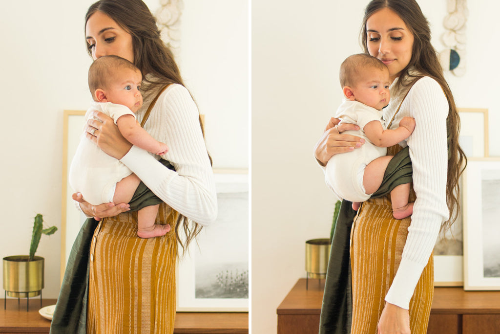 how to carry a newborn in a ring sling