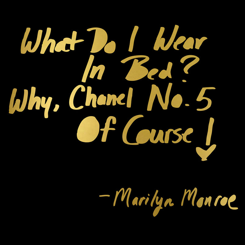 CANVAS Marilyn Monroe - What do I wear In bed? Why Chanel No O