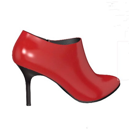 red patent leather stilettos